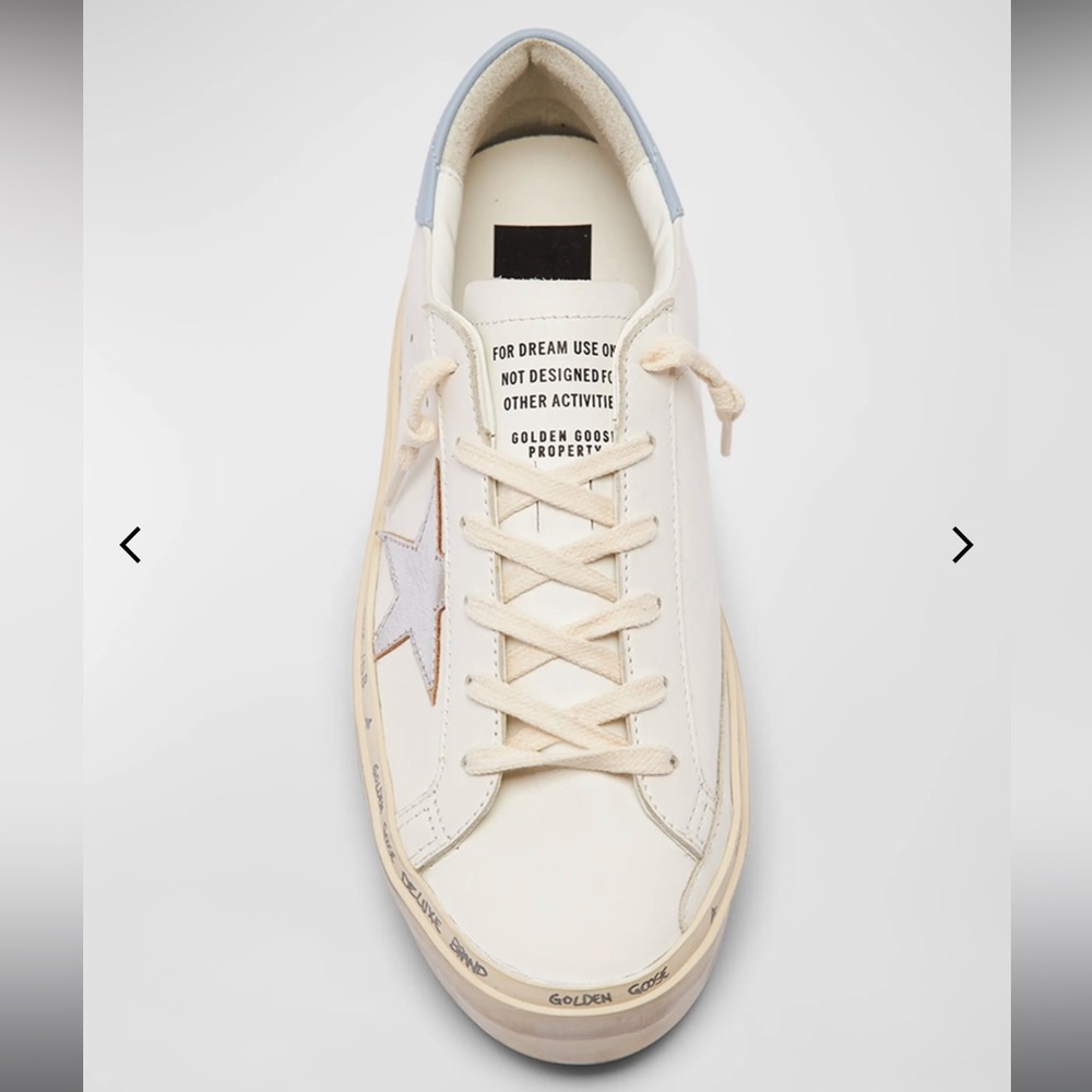 Golden Goose | Hi Star with metallic leather star and powder-blue heel tab - Picture 2 of 11